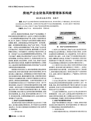 房地產企業財務風險管理體系構建(PDF X頁)